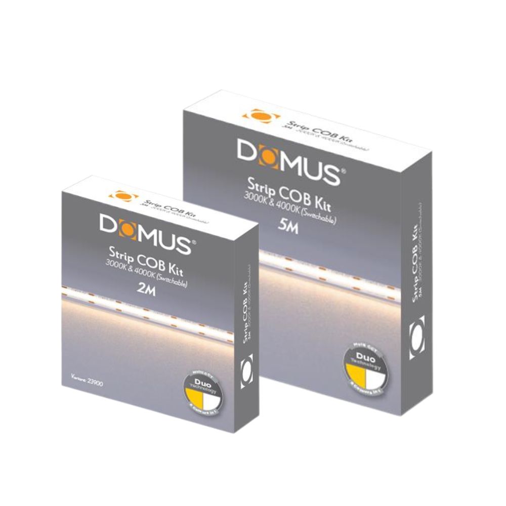 Domus STRIP-COB-KIT - 6W Per Metre 2-CCT Switchable COB Bright IP44 Indoor LED Strip Light Kit-Domus Lighting-Ozlighting.com.au