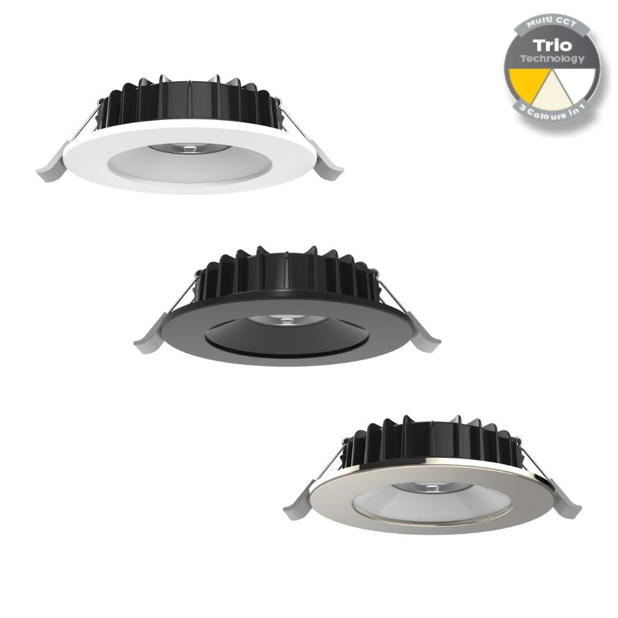 Domus SWAP-8-SLEEK - 8W LED Tri-Colour Dimmable Flat Sleek Trim LED Downlight-Domus Lighting-Ozlighting.com.au