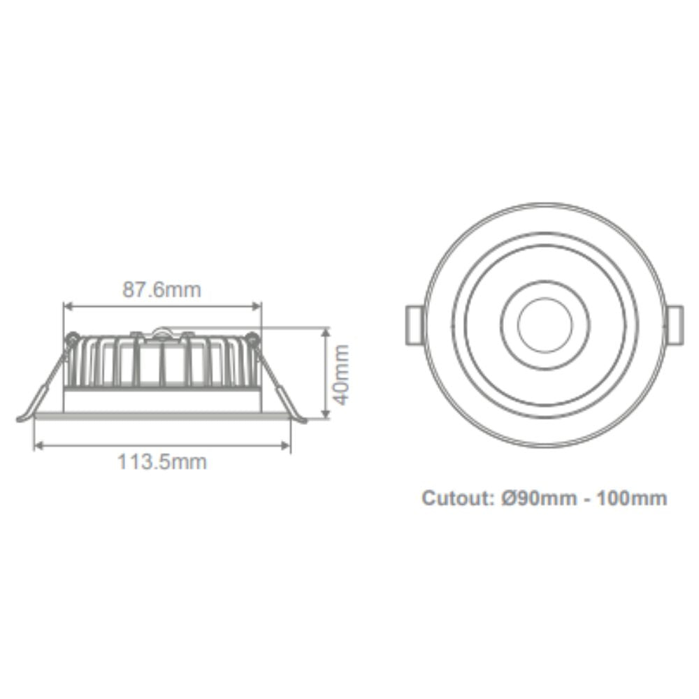 Domus SWAP-8-STEP - 8W LED Tri-Colour Dimmable Step Deepset Trim LED Downlight-Domus Lighting-Ozlighting.com.au