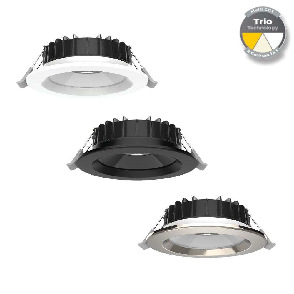 Domus SWAP-8-STEP - 8W LED Tri-Colour Dimmable Step Deepset Trim LED Downlight-Domus Lighting-Ozlighting.com.au