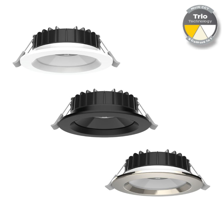 Domus SWAP-8-STEP - 8W LED Tri-Colour Dimmable Step Deepset Trim LED Downlight-Domus Lighting-Ozlighting.com.au