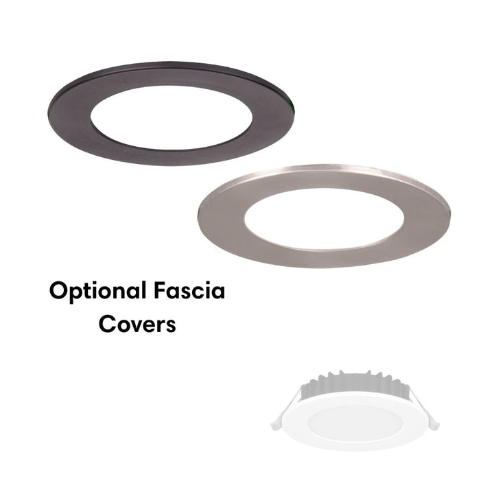 Domus TICK-8 - 8W LED Tri-Colour Dimmable Flat Face Downlight IP44-Domus Lighting-Ozlighting.com.au