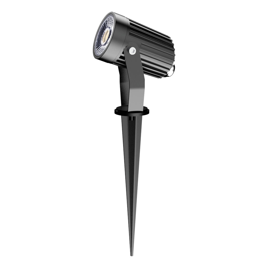 Domus ZOOM-PRO-5 - 5W LED 12/24V Tri-Colour Exterior LED Garden Spike Light Black - DRIVER REQUIRED-Domus Lighting-Ozlighting.com.au