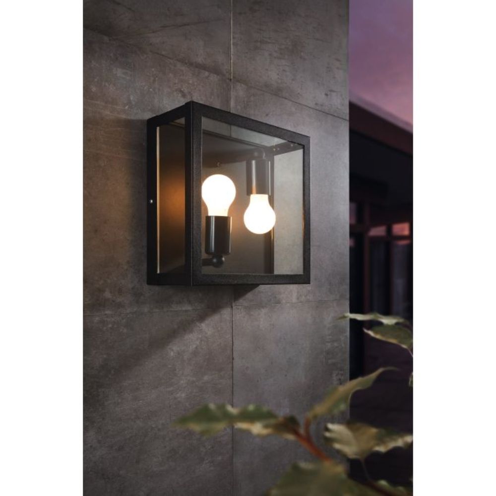 Eglo ALAMONTE 1 - Twin Globe Outdoor Wall Light-Eglo-Ozlighting.com.au