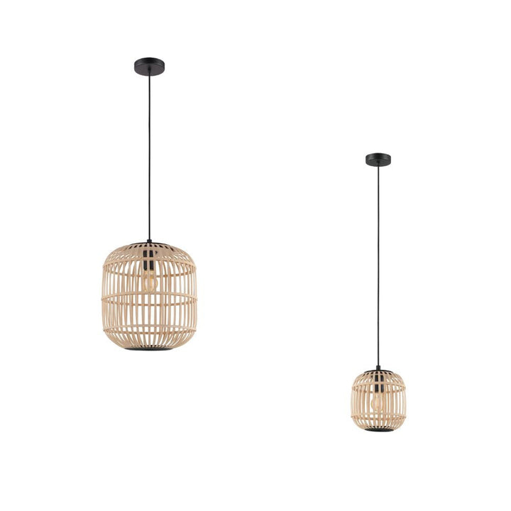 Eglo BORDESLY - 1 Light Cane Pendant-Eglo-Ozlighting.com.au