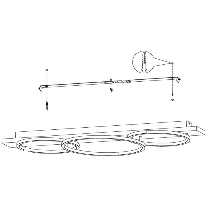 Eglo BOYAL - 3 Light Ring Ceiling Light-Eglo-Ozlighting.com.au