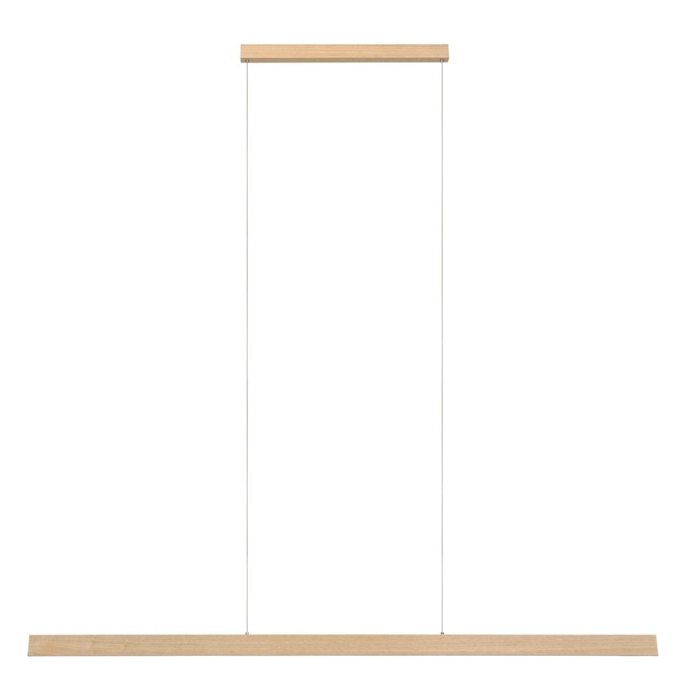 Eglo CLIMENE 2 - 2 Light Oak Aluminium Linear LED Pendant-Eglo-Ozlighting.com.au