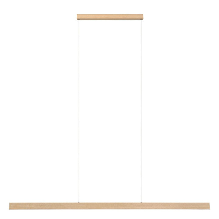 Eglo CLIMENE 2 - 2 Light Oak Aluminium Linear LED Pendant-Eglo-Ozlighting.com.au