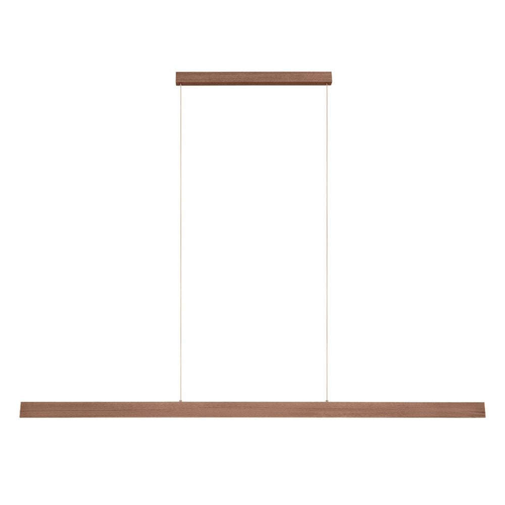 Eglo CLIMENE 2 - 2 Light Walnut Aluminium Linear LED Pendant-Eglo-Ozlighting.com.au