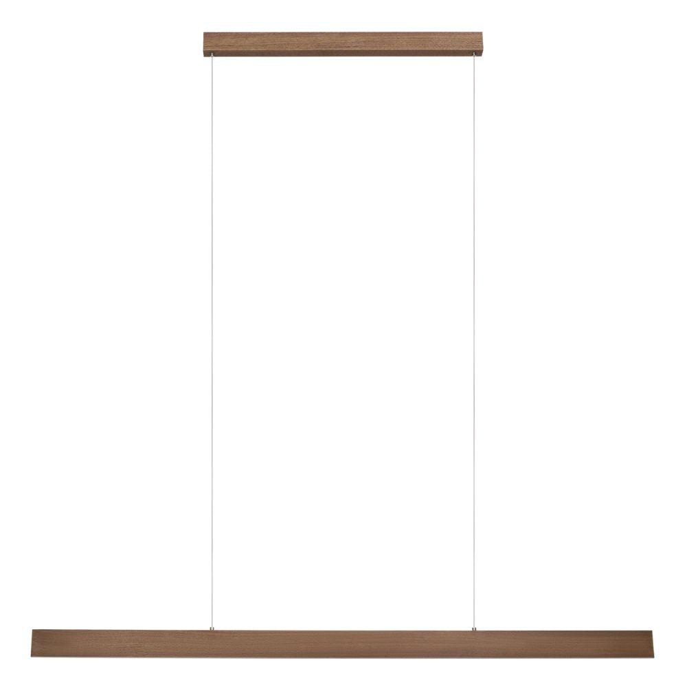 Eglo CLIMENE 2 - 2 Light Walnut Aluminium Linear LED Pendant-Eglo-Ozlighting.com.au