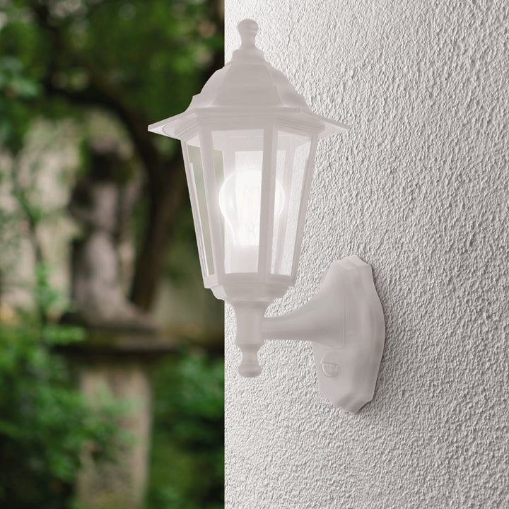 Eglo DUANERA - Upward Facing Wall Light with Sensor IP44-Eglo-Ozlighting.com.au