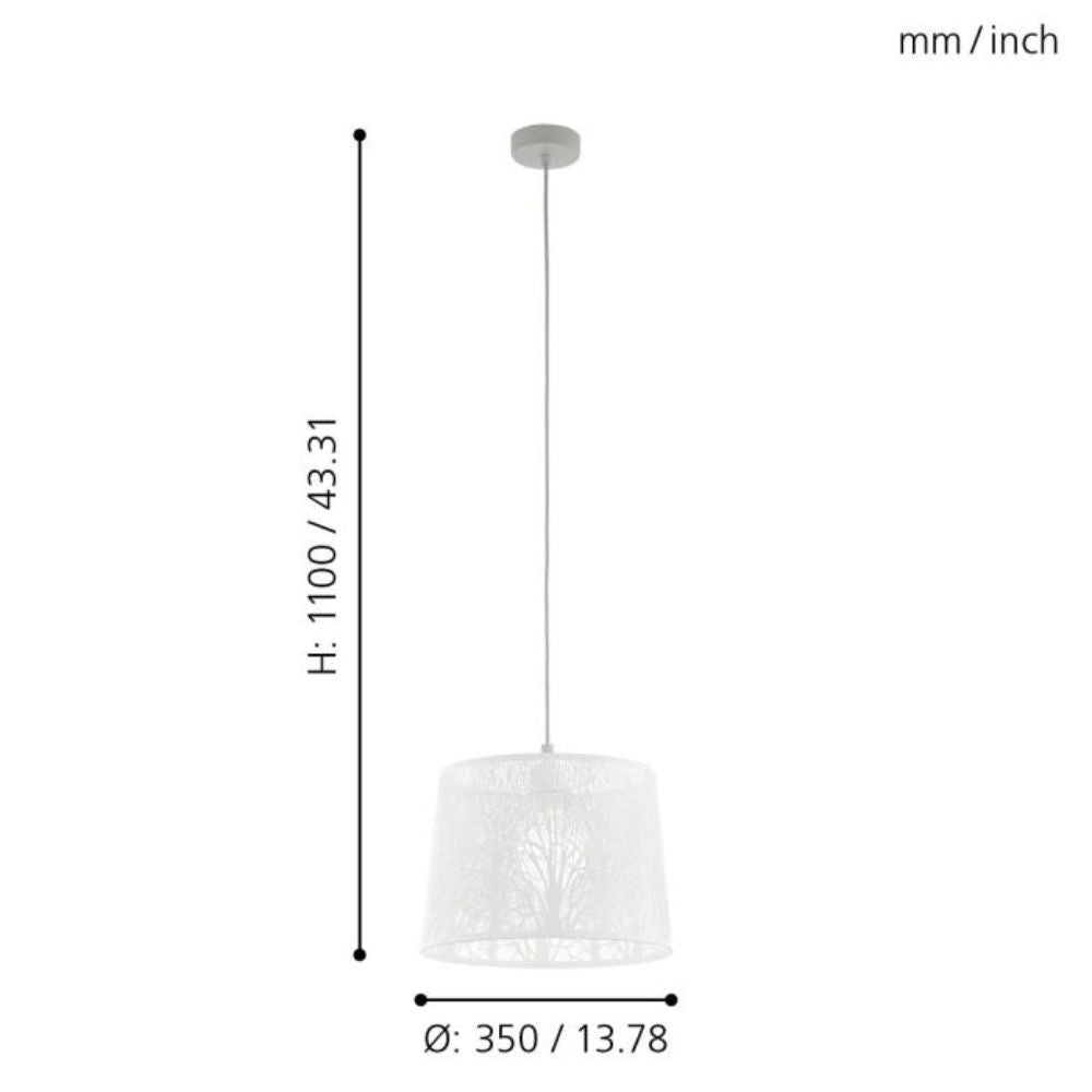 Eglo HAMBLETON - 1 Light Pendant-Eglo-Ozlighting.com.au