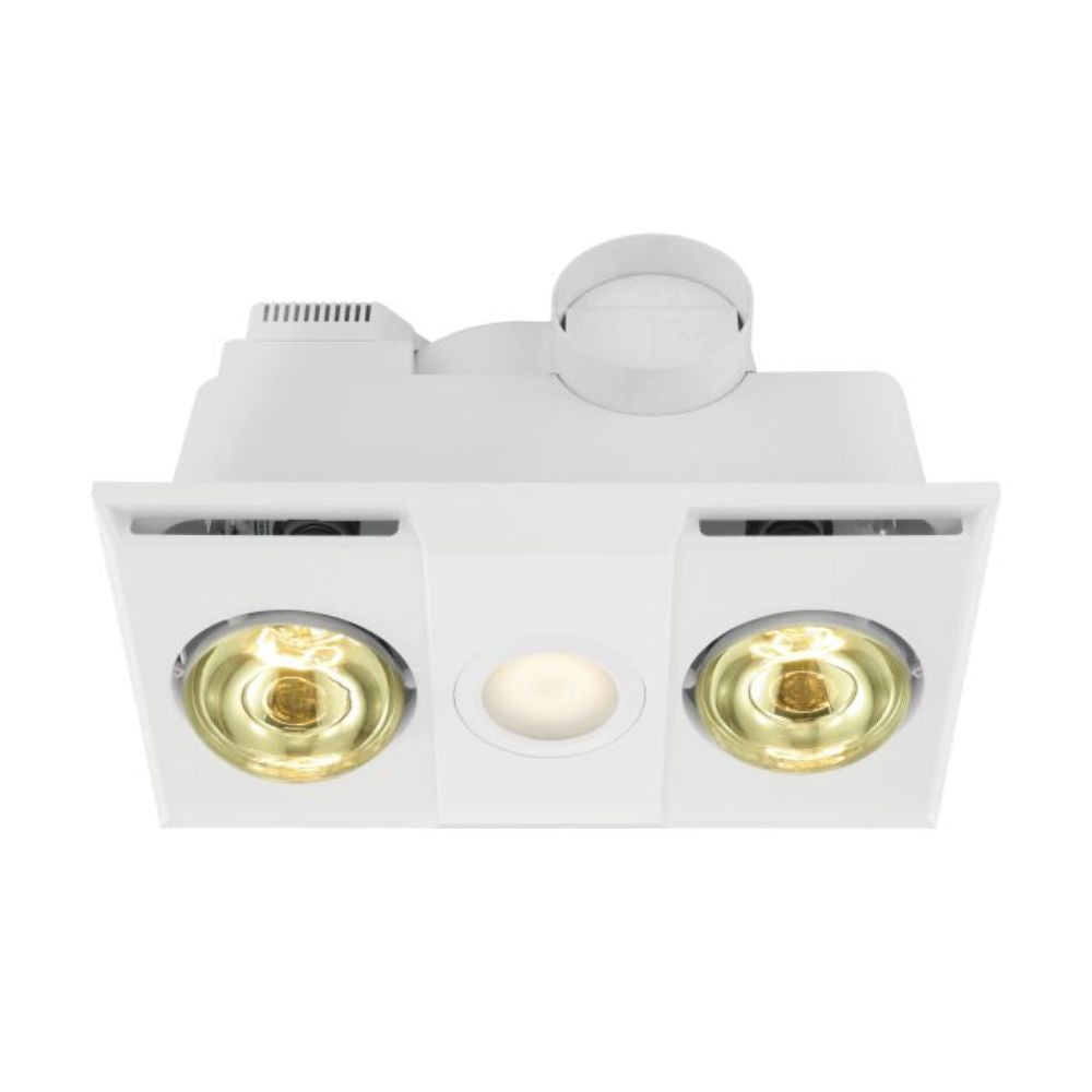 Eglo HEATFLOW - 2 x 275W 3-in-1 Bathroom Heater-Light-Exhaust Fan-Eglo-Ozlighting.com.au