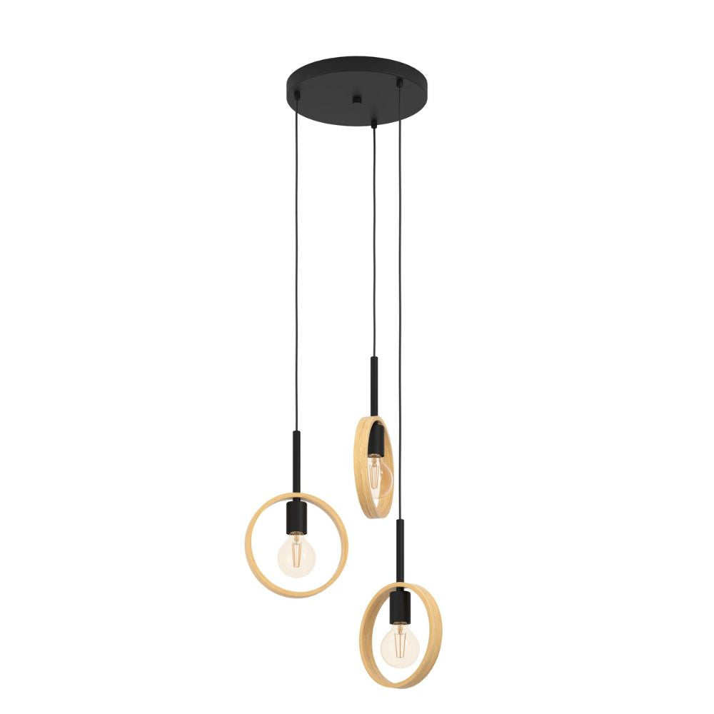 Eglo IPSDEN - 3/5 Light Steel Pendant-Eglo-Ozlighting.com.au