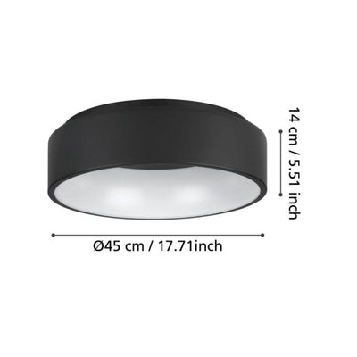 Eglo MARGHERA 1/2 - LED Oyster Ceiling Light-Eglo-Ozlighting.com.au