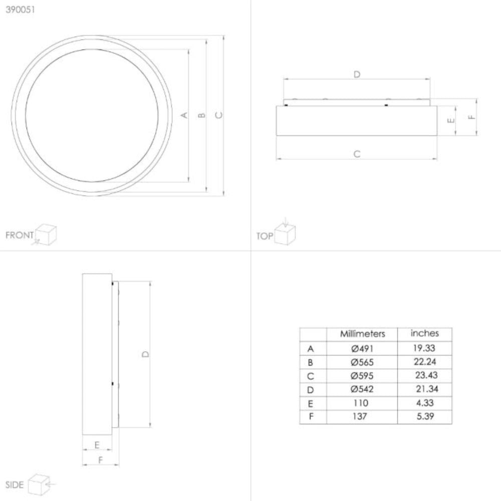 Eglo MARGHERA 1/2 - LED Oyster Ceiling Light-Eglo-Ozlighting.com.au