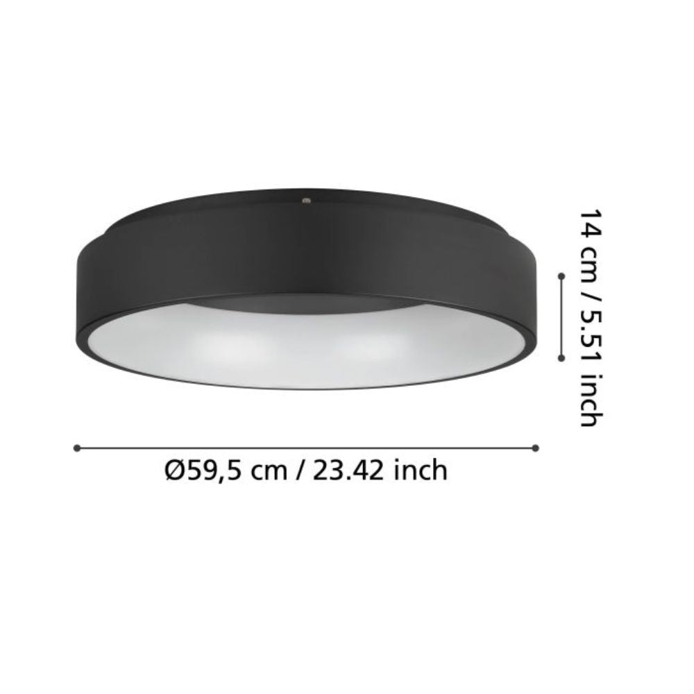 Eglo MARGHERA 1/2 - LED Oyster Ceiling Light-Eglo-Ozlighting.com.au