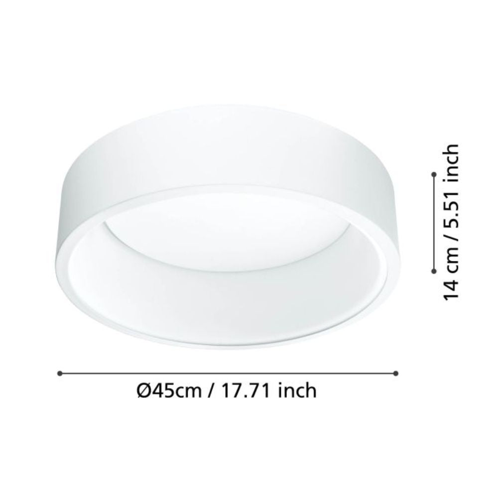 Eglo MARGHERA 1/2 - LED Oyster Ceiling Light-Eglo-Ozlighting.com.au