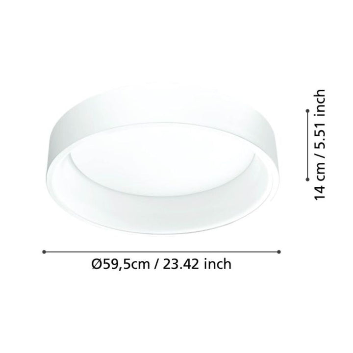 Eglo MARGHERA 1/2 - LED Oyster Ceiling Light-Eglo-Ozlighting.com.au