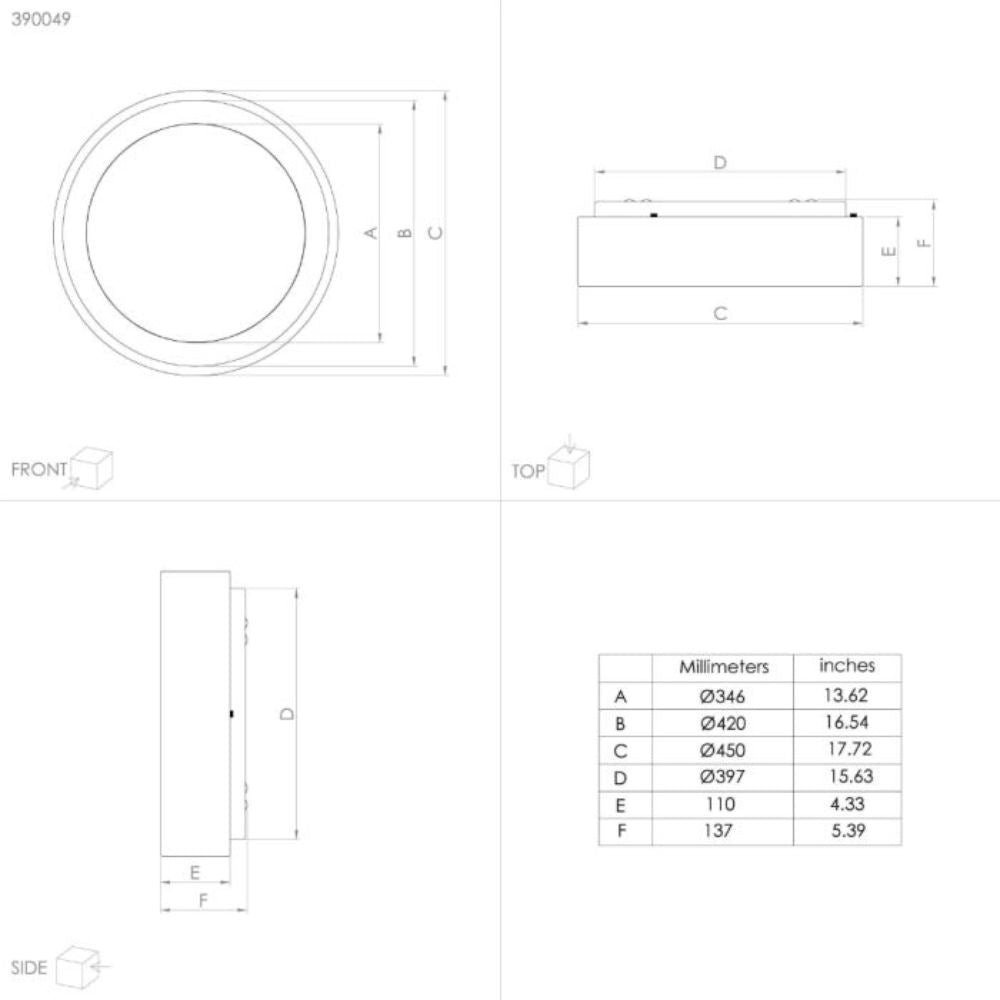 Eglo MARGHERA 1/2 - LED Oyster Ceiling Light-Eglo-Ozlighting.com.au