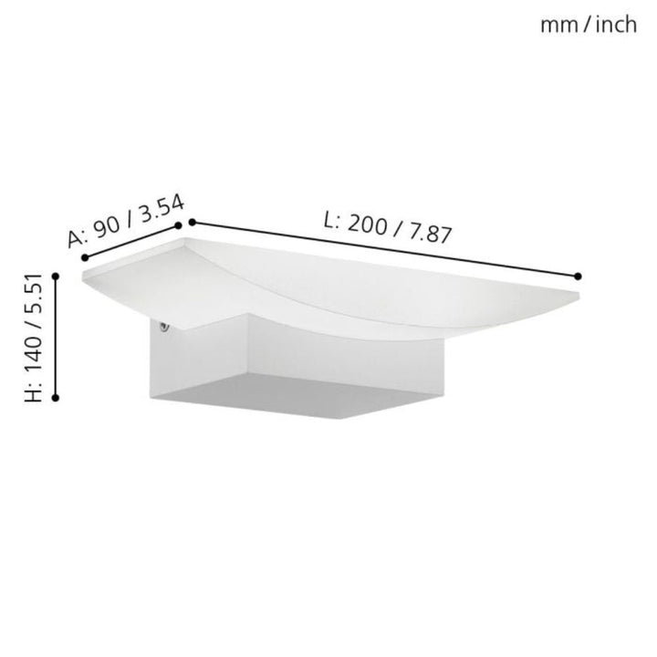 Eglo METRASS - 5.6W Wall Light-Eglo-Ozlighting.com.au