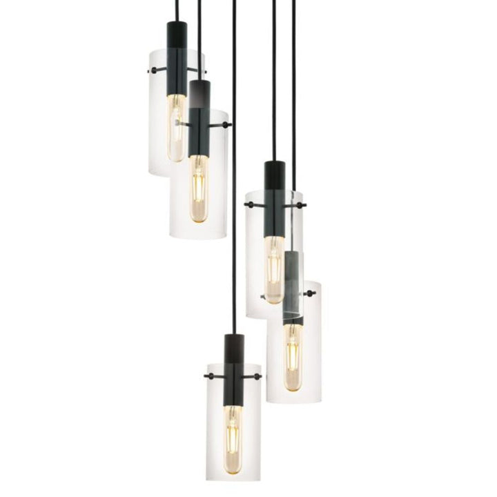 Eglo MONTEFINO - Steel and Glass Light Indoor Pendant-Eglo-Ozlighting.com.au