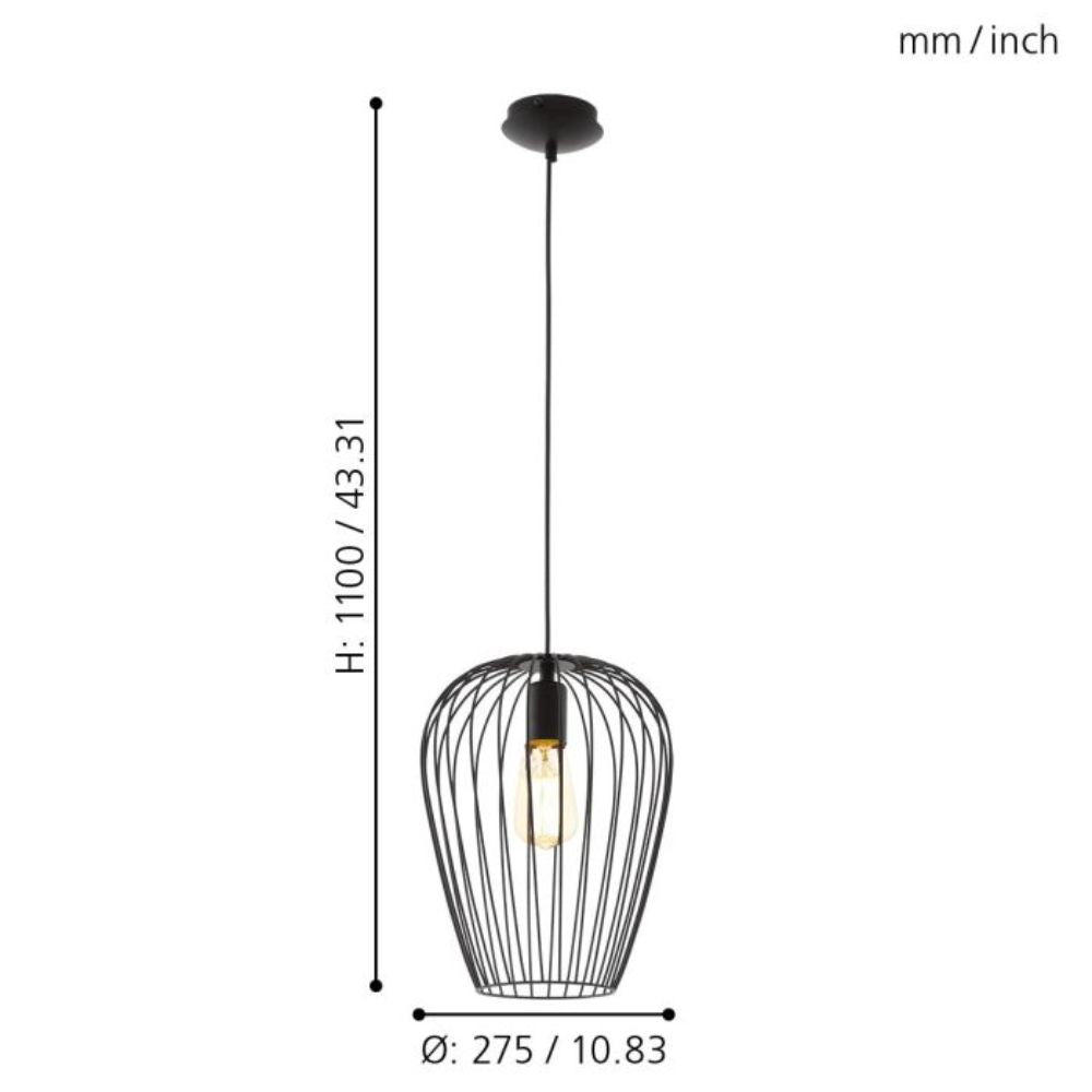 Eglo NEWTOWN - 1 Light Pendant-Eglo-Ozlighting.com.au