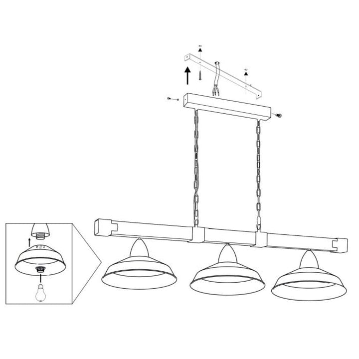 Eglo OLDBURY - 2/3/5 Light Pendant-Eglo-Ozlighting.com.au