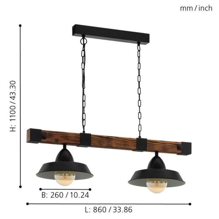 Eglo OLDBURY - 2/3/5 Light Pendant-Eglo-Ozlighting.com.au