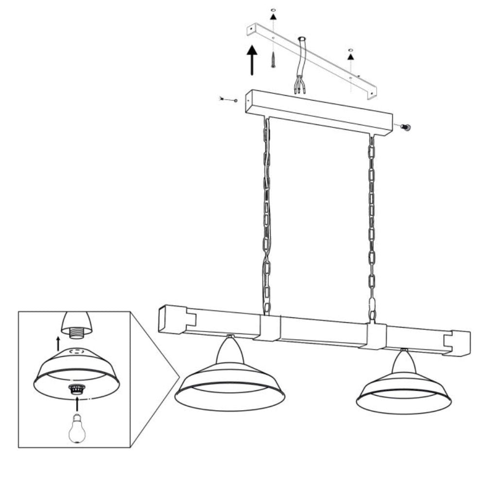 Eglo OLDBURY - 2/3/5 Light Pendant-Eglo-Ozlighting.com.au