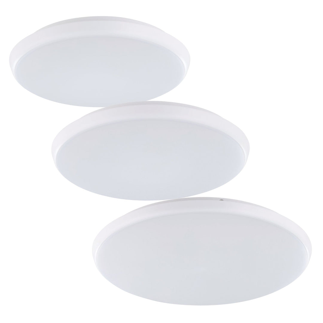 Eglo OLLIE 2 - LED Oyster Ceiling Light - White-Eglo-Ozlighting.com.au