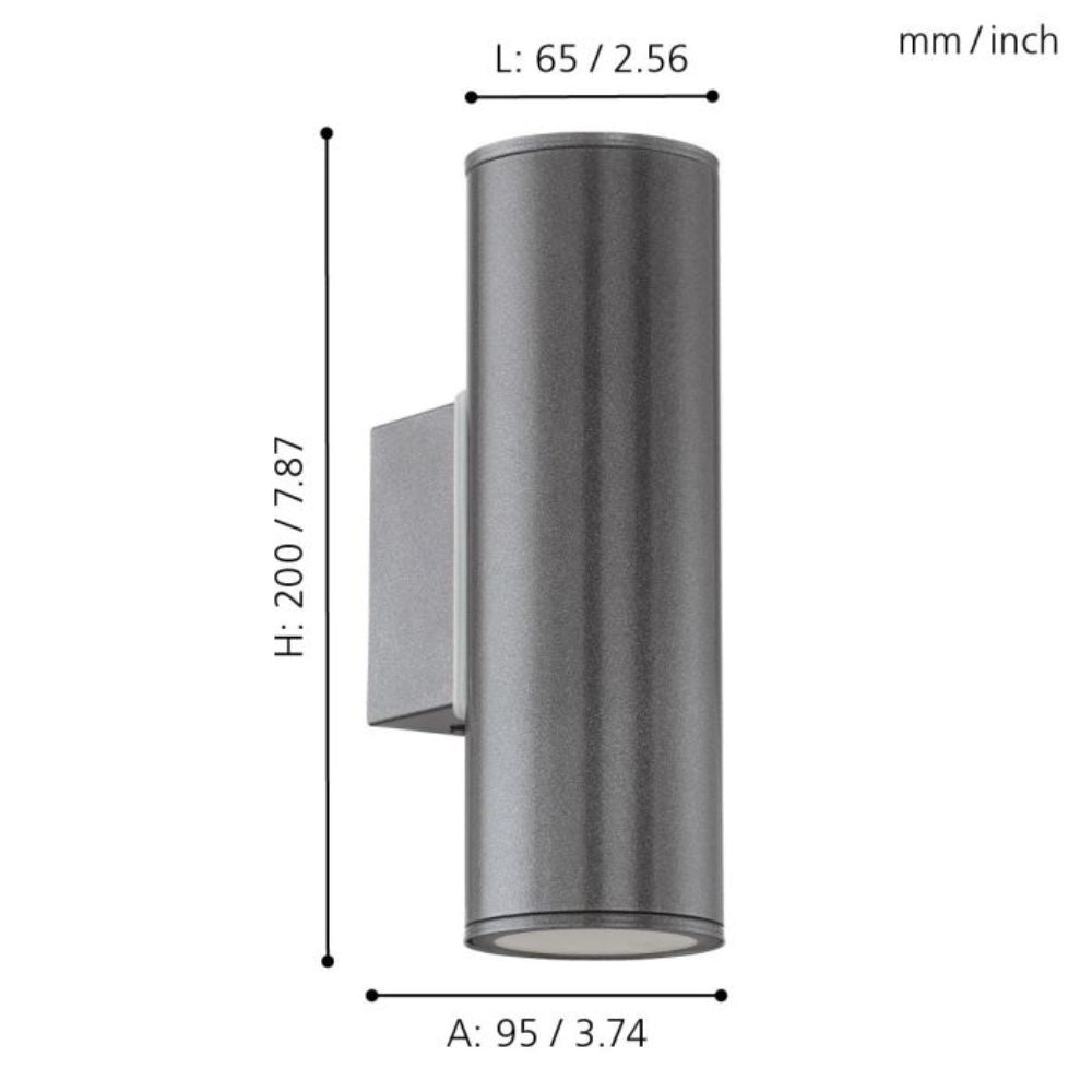 Eglo RIGA - 2x2.8W Wall Light-Eglo-Ozlighting.com.au