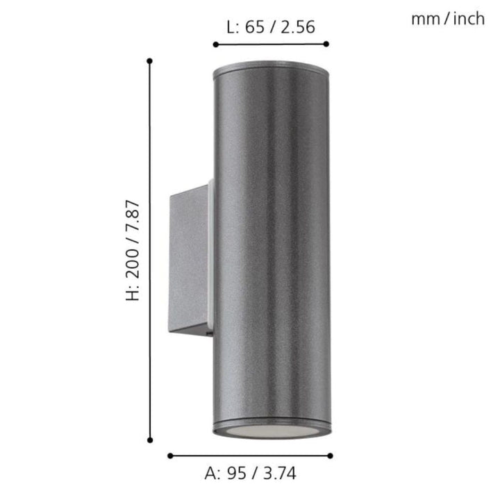 Eglo RIGA - 2x2.8W Wall Light-Eglo-Ozlighting.com.au