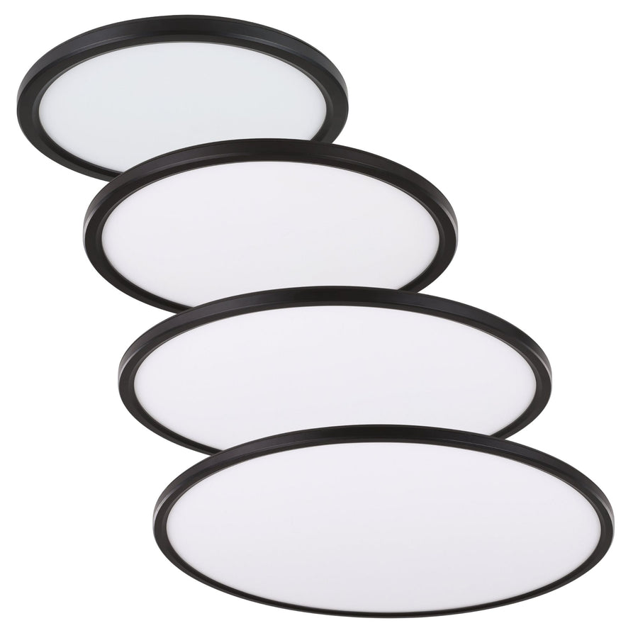 Eglo ROMEO - LED Oyster Ceiling Light | Black-Eglo-Ozlighting.com.au