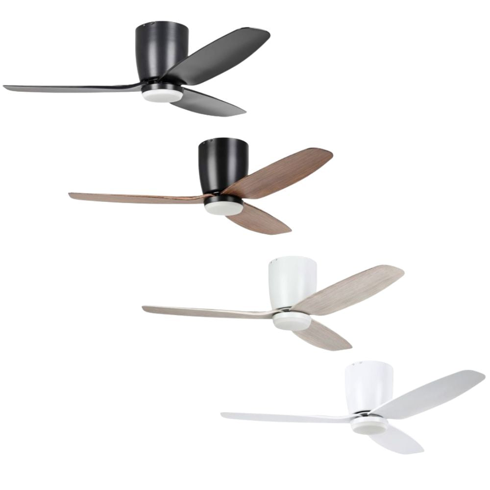 Eglo SEACLIFF - 42" 1120mm DC Hugger Ceiling Fan with LED Light-Eglo-Ozlighting.com.au