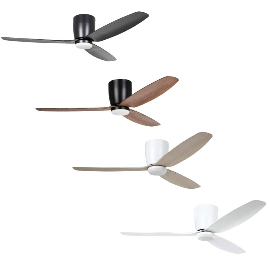 Eglo SEACLIFF - 52" 1320mm DC Hugger Ceiling Fan with LED Light-Eglo-Ozlighting.com.au