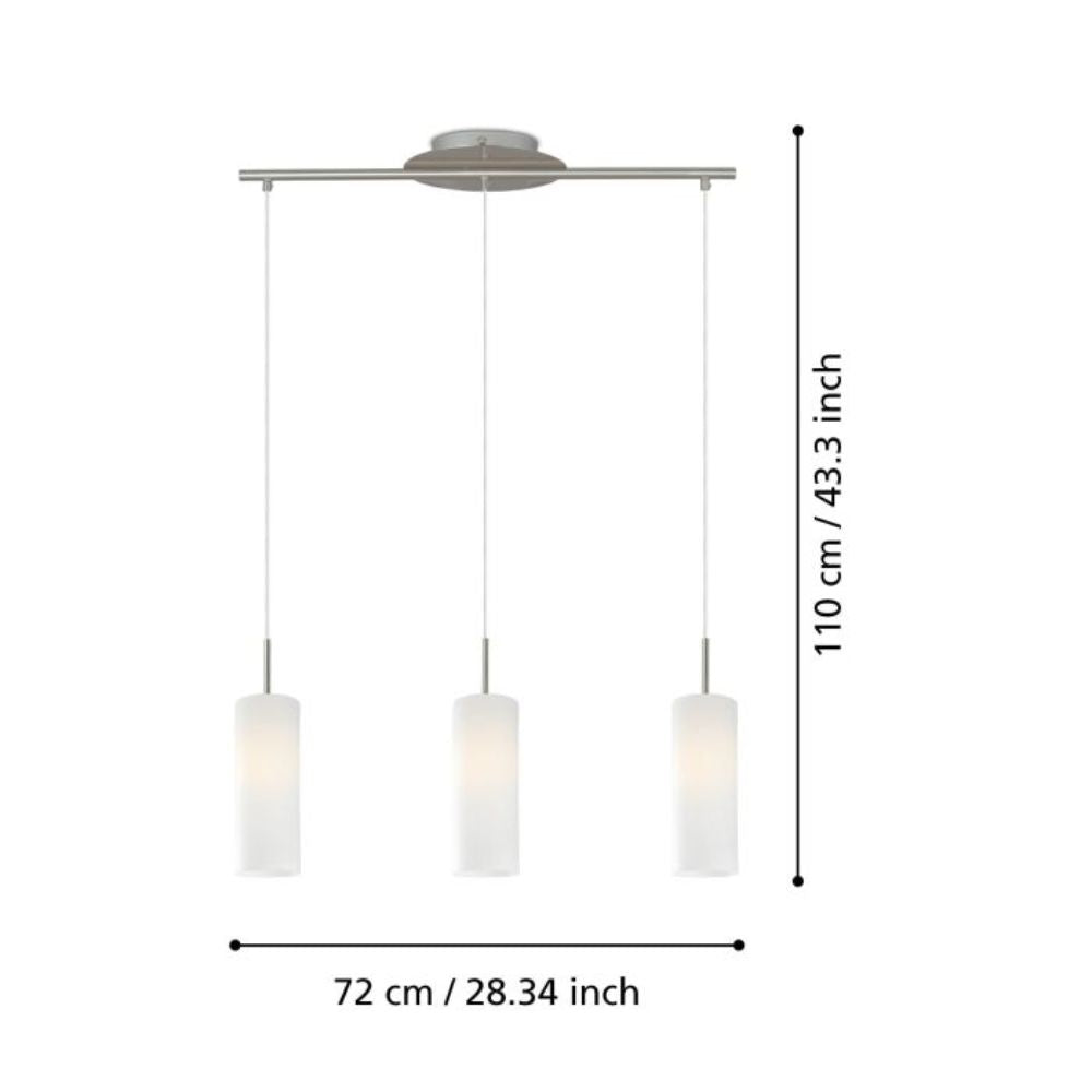 Eglo TROY 3 - 1/3 Light Pendant-Eglo-Ozlighting.com.au