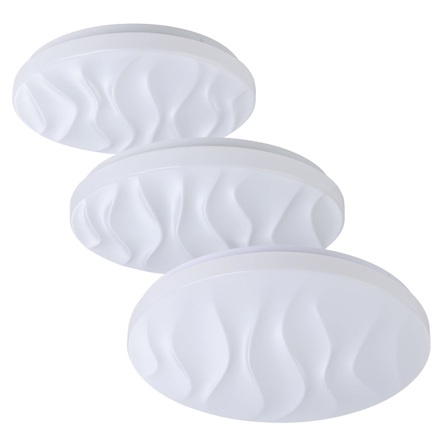 Eglo WAVEY - LED Oyster Ceiling Light-Eglo-Ozlighting.com.au