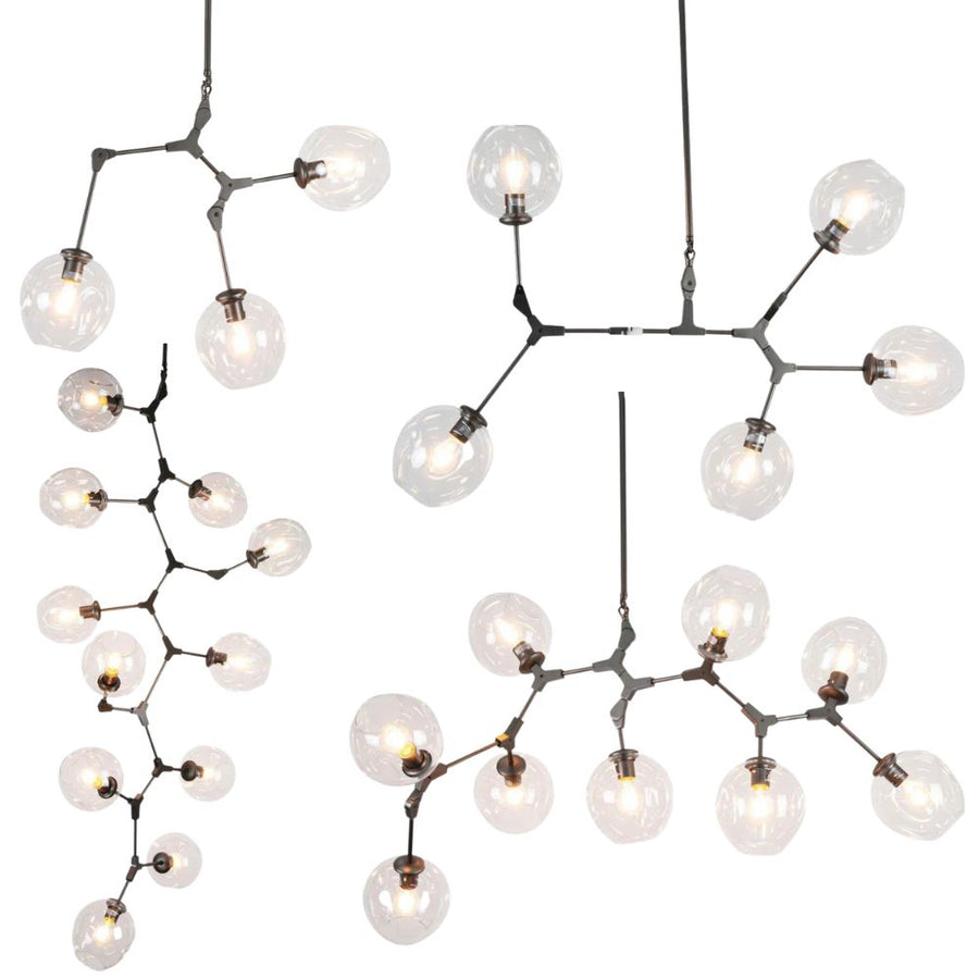 Emac & Lawton REPLICA LINDSEY ADELMAN - GUNMETAL GREY - 25W Bubble Pendant-Emac & Lawton-Ozlighting.com.au