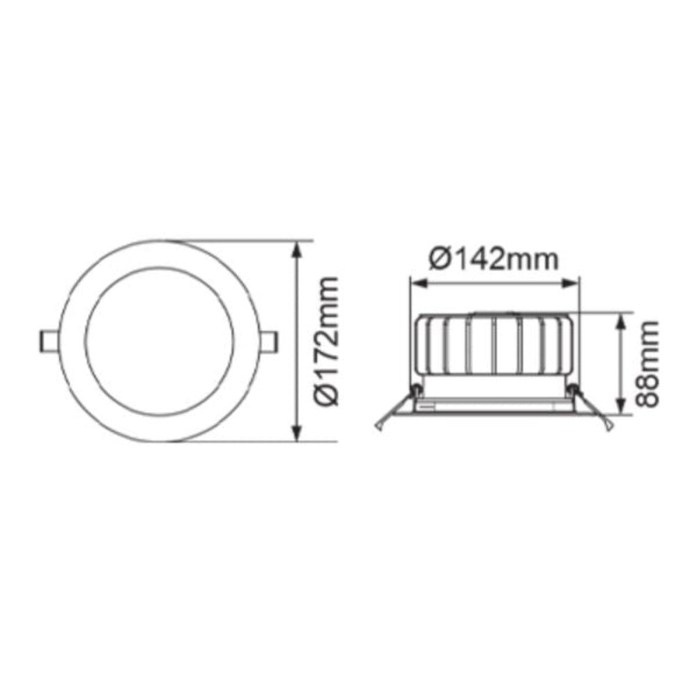 Energetic LEGOLITE - 12W / 25W LED Multi-Watt Colour Switchable Dimmable Commercial Downlight with Integrated Driver IP54-Energetic Lighting-Ozlighting.com.au