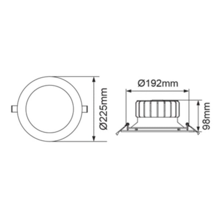 Energetic LEGOLITE - 12W / 25W LED Multi-Watt Colour Switchable Dimmable Commercial Downlight with Integrated Driver IP54-Energetic Lighting-Ozlighting.com.au