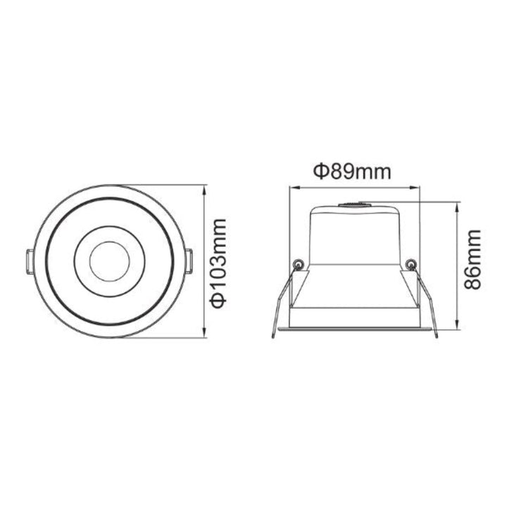 Energetic MARKLITE - 9W LED Low Glare Dimmable Downlight with Integrated Driver-Energetic Lighting-Ozlighting.com.au