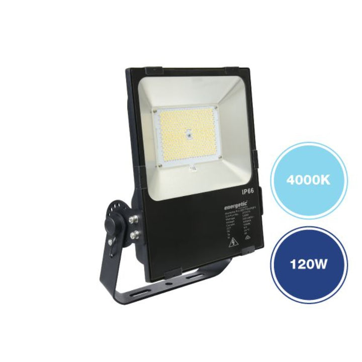 Energetic MARVELITE PRO - 120W LED Surface Mounted Aluminium Adjustable Commercial Floodlight IP66-Energetic Lighting-Ozlighting.com.au