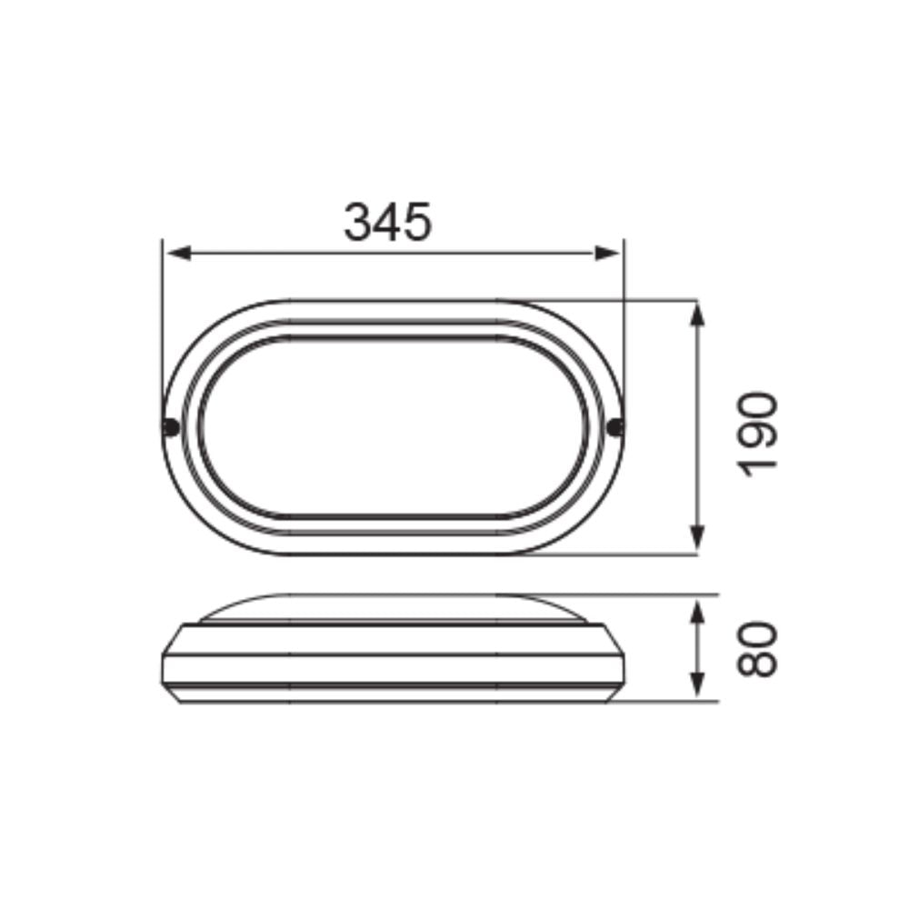 Energetic OVAL - 8W LED Tri-Colour Polycarbonate Bunker IP65-Energetic Lighting-Ozlighting.com.au