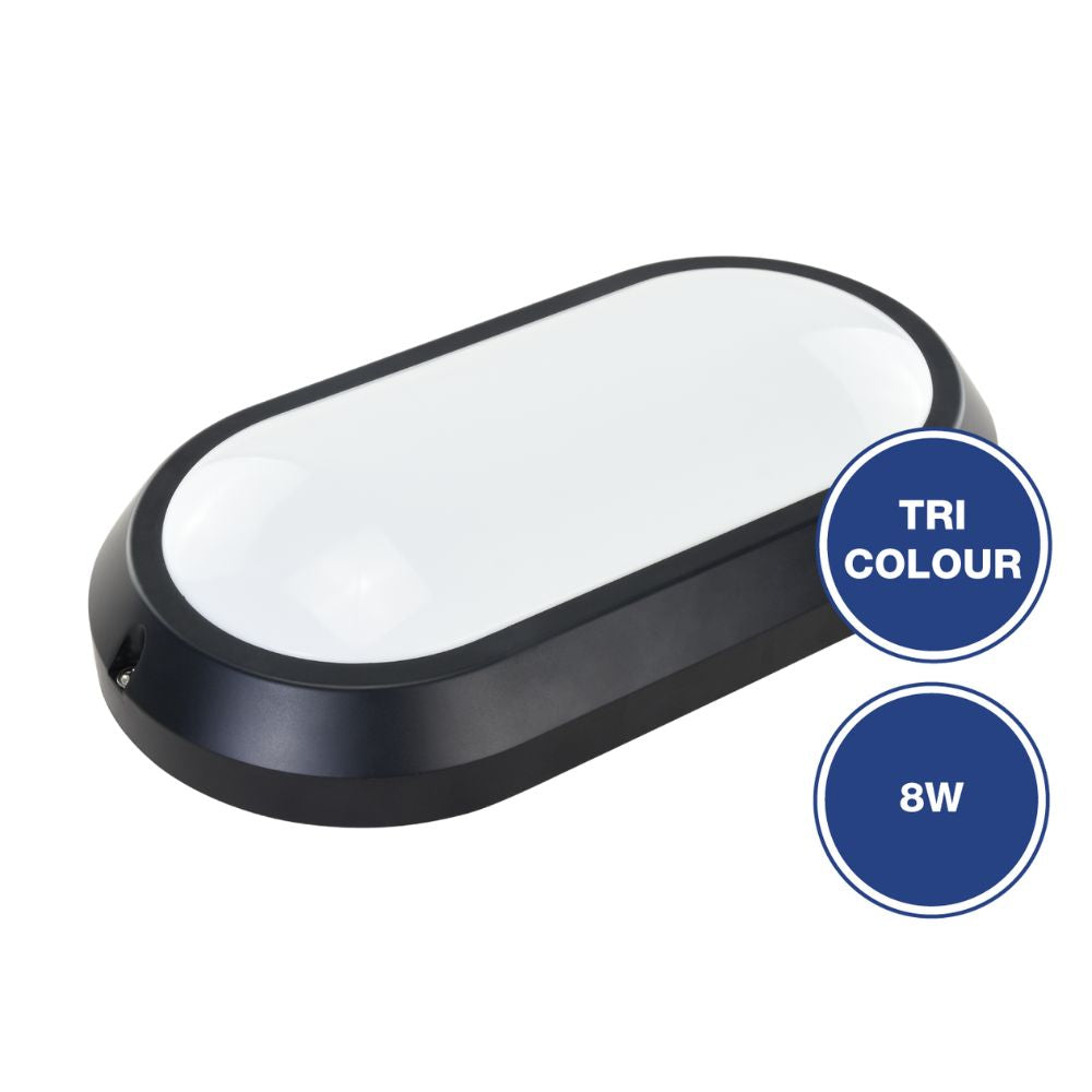 Energetic OVAL - 8W LED Tri-Colour Polycarbonate Bunker IP65-Energetic Lighting-Ozlighting.com.au