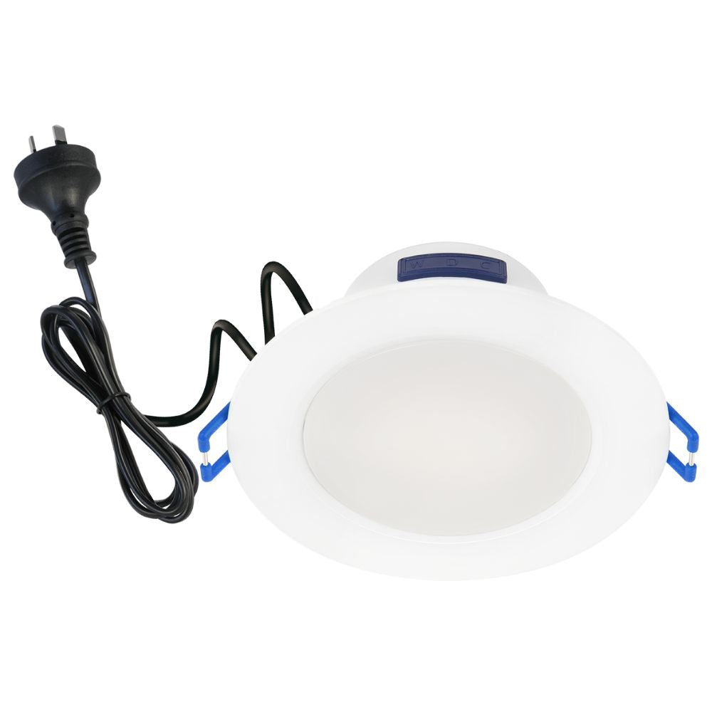 Energetic PLASTIAL - 7W LED G3 90mm Tri-Colour Flush Downlight IP54-Energetic Lighting-Ozlighting.com.au