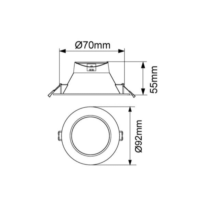 Energetic PLASTIAL G3 MINI - 7W LED Flush/Recessed Dimmable Downlight IP54-Energetic Lighting-Ozlighting.com.au