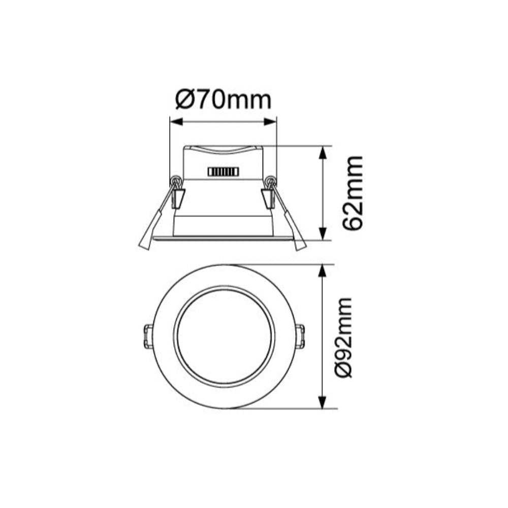 Energetic PLASTIAL G3 MINI - 7W LED Flush/Recessed Dimmable Downlight IP54-Energetic Lighting-Ozlighting.com.au