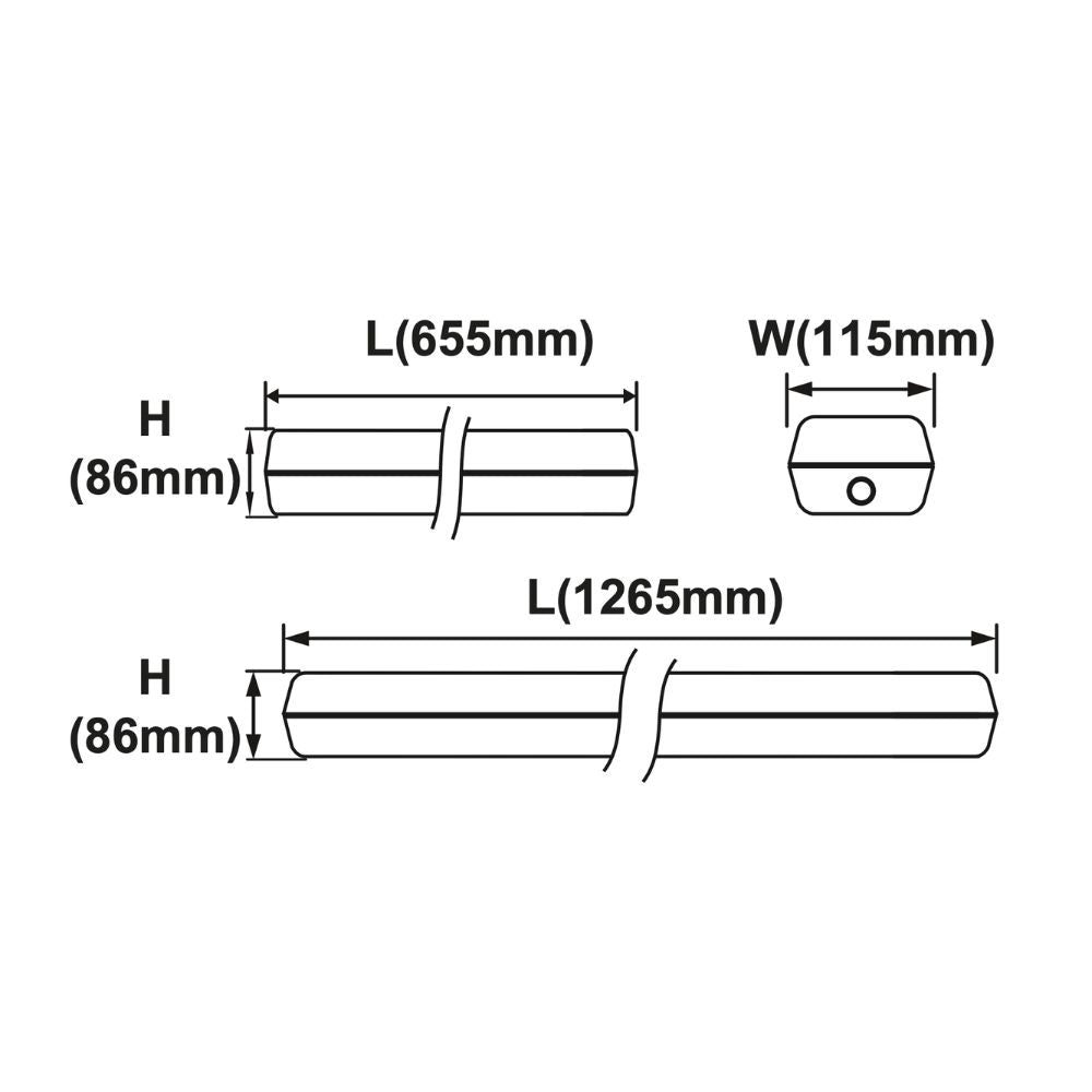 Energetic TEMPEST GEN3 - LED Multi-Watt Batten IP65 4000K-Energetic Lighting-Ozlighting.com.au