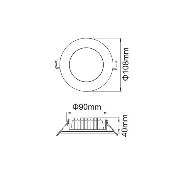 Energetic TRIVALITE PRO - 9W Low Glare Tri-Colour Dimmable Downlight-Energetic Lighting-Ozlighting.com.au